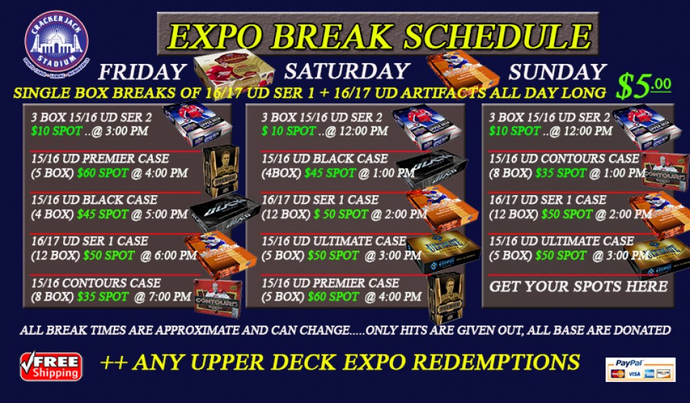 crackerjack stadium to host live box breaks at card expo 2016