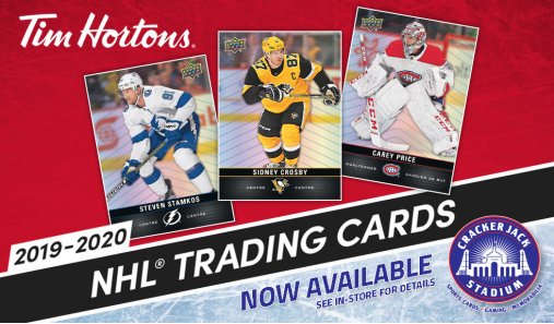2019-20 Tim Hortons NHL Hockey Trading Cards Now Available at Crackerjack Stadium 2019-20 Tim Hortons NHL Hockey Trading Cards Now Available at Crackerjack Stadium