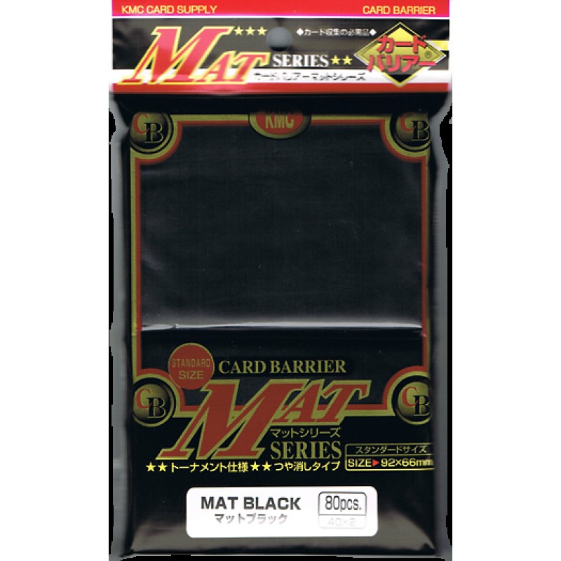Kmc Matte Black Card Barrier Sleeves 80 Pack
