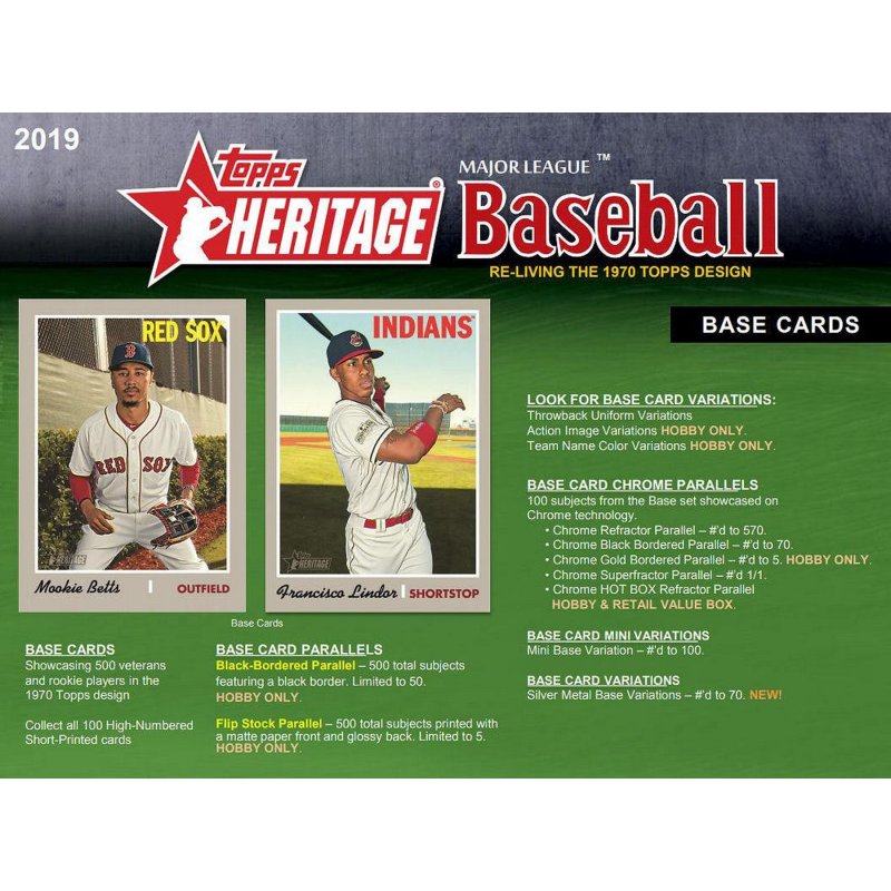 2019 Topps Heritage Baseball Hobby Box