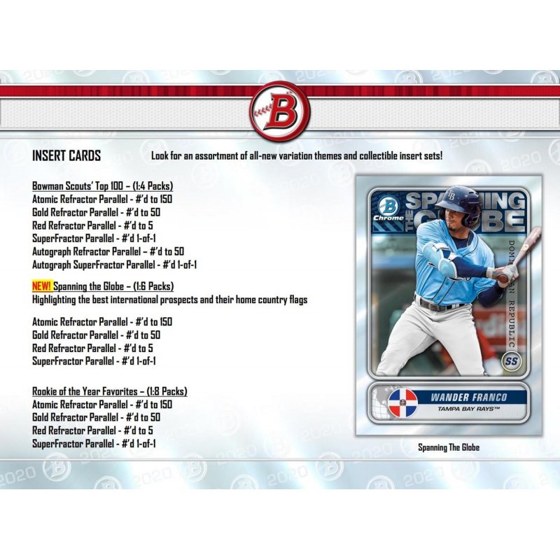 2020 Bowman Baseball Hobby Jumbo Box